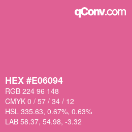 Color code: HEX #E06094 | qconv.com