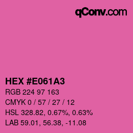 Color code: HEX #E061A3 | qconv.com