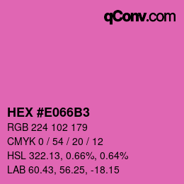 Color code: HEX #E066B3 | qconv.com