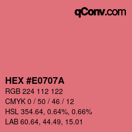 Color code: HEX #E0707A | qconv.com