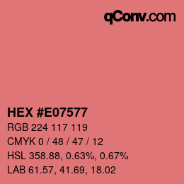 Farbcode: HEX #E07577 | qconv.com