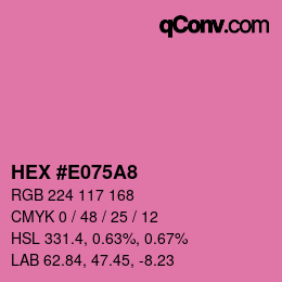 Color code: HEX #E075A8 | qconv.com