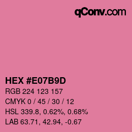 Color code: HEX #E07B9D | qconv.com