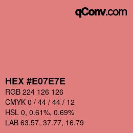 Color code: HEX #E07E7E | qconv.com