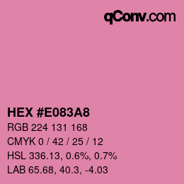 カラーコード: HEX #E083A8 | qconv.com