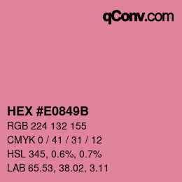 Color code: HEX #E0849B | qconv.com