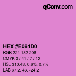 Color code: HEX #E084D0 | qconv.com