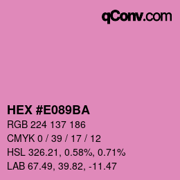 颜色代码: HEX #E089BA | qconv.com