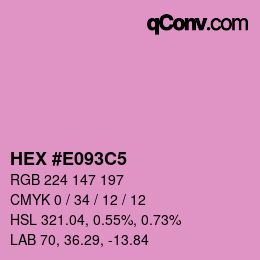 Color code: HEX #E093C5 | qconv.com