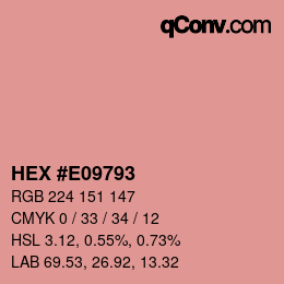 Color code: HEX #E09793 | qconv.com