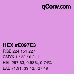 Color code: HEX #E097E3 | qconv.com