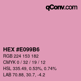 Código de color: HEX #E099B6 | qconv.com