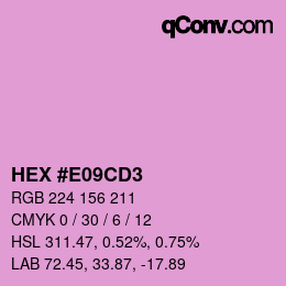 Color code: HEX #E09CD3 | qconv.com