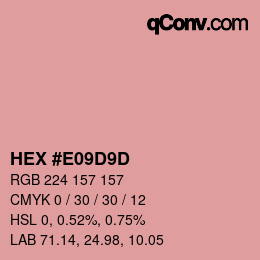 Color code: HEX #E09D9D | qconv.com