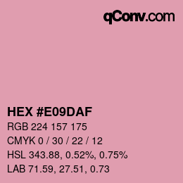 Color code: HEX #E09DAF | qconv.com