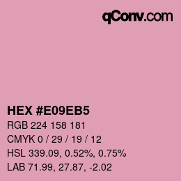Color code: HEX #E09EB5 | qconv.com