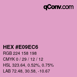 Color code: HEX #E09EC6 | qconv.com