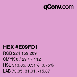 Color code: HEX #E09FD1 | qconv.com