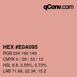 Código de color: HEX #E0A095 | qconv.com