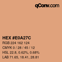 Farbcode: HEX #E0A27C | qconv.com