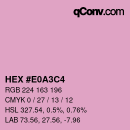 Color code: HEX #E0A3C4 | qconv.com