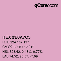 颜色代码: HEX #E0A7C5 | qconv.com