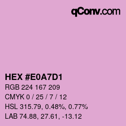 Color code: HEX #E0A7D1 | qconv.com