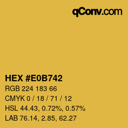 カラーコード: HEX #E0B742 | qconv.com