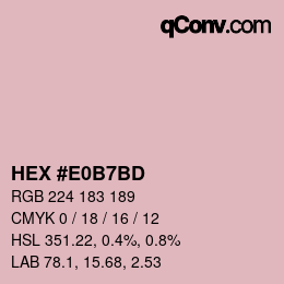 Color code: HEX #E0B7BD | qconv.com