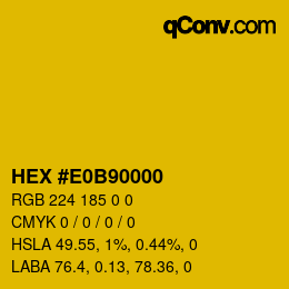 Color code: HEX #E0B90000 | qconv.com