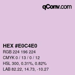 Código de color: HEX #E0C4E0 | qconv.com