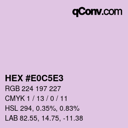 Color code: HEX #E0C5E3 | qconv.com