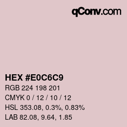 カラーコード: HEX #E0C6C9 | qconv.com