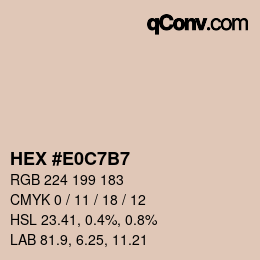 Color code: HEX #E0C7B7 | qconv.com