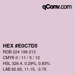 Farbcode: HEX #E0C7D5 | qconv.com
