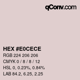 Color code: HEX #E0CECE | qconv.com