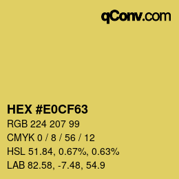 颜色代码: HEX #E0CF63 | qconv.com