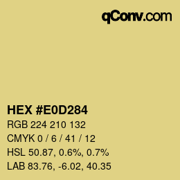 Color code: HEX #E0D284 | qconv.com