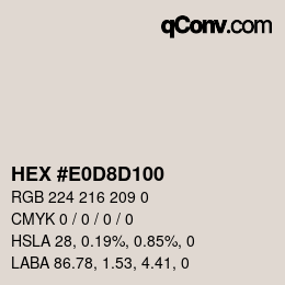 Color code: HEX #E0D8D100 | qconv.com