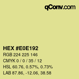 カラーコード: HEX #E0E192 | qconv.com
