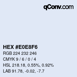 颜色代码: HEX #E0E8F6 | qconv.com