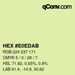Farbcode: HEX #E0EDAB | qconv.com