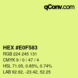 カラーコード: HEX #E0F583 | qconv.com