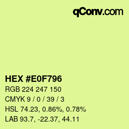 カラーコード: HEX #E0F796 | qconv.com