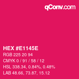 Farbcode: HEX #E1145E | qconv.com