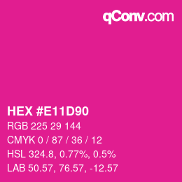 カラーコード: HEX #E11D90 | qconv.com