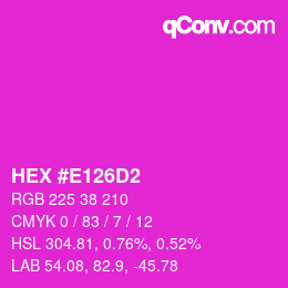 Color code: HEX #E126D2 | qconv.com