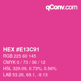 颜色代码: HEX #E13C91 | qconv.com