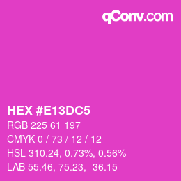 Color code: HEX #E13DC5 | qconv.com