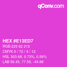 カラーコード: HEX #E13ED7 | qconv.com